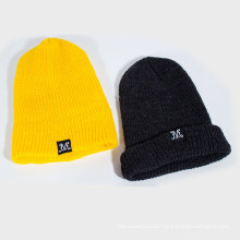 Woven Label Beanie Man Knitted Hat